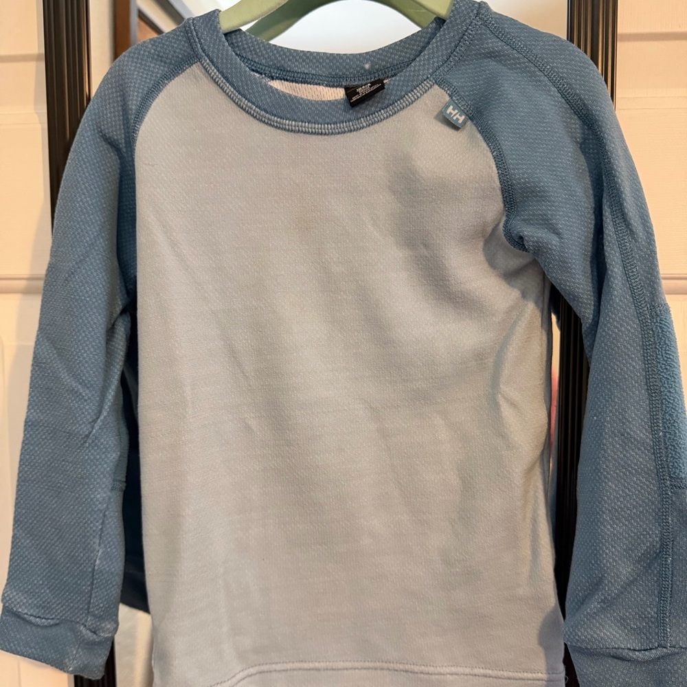 Helly Hansen Kids Merino Wool Base Layer Set Blue Size 104 (4T)